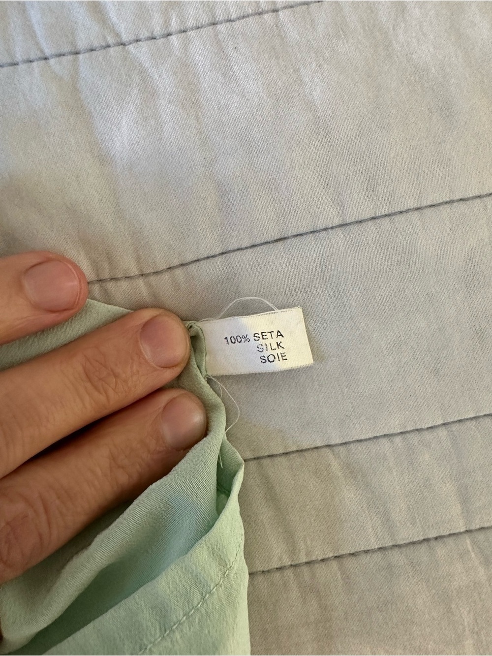 Vintage Mint Green Silk Tank - Picture 3 of 5